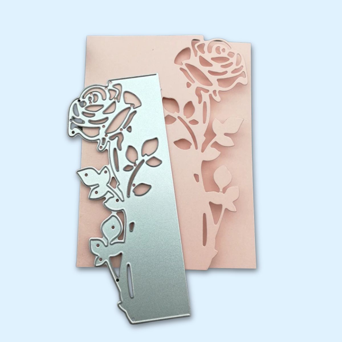 Troquel de Borde de Rosa Floral con Tallos