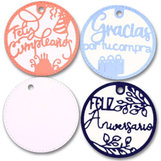 Set de Troqueles Etiquetas Circulares