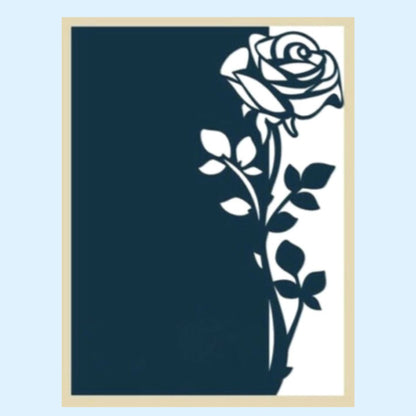 Troquel de Borde de Rosa Floral con Tallos